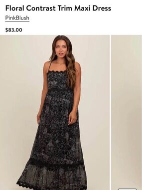 Formal Floral Lace Maxi Dress